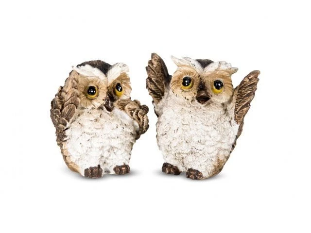 Foto de SET 2 BUHOS RESINA 4CM